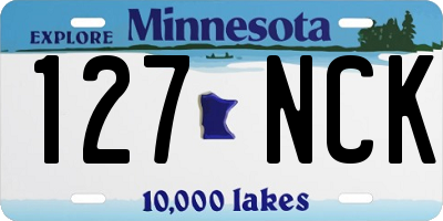 MN license plate 127NCK