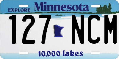 MN license plate 127NCM
