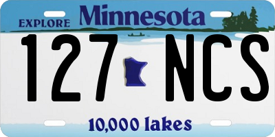MN license plate 127NCS