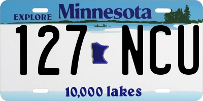 MN license plate 127NCU