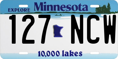 MN license plate 127NCW