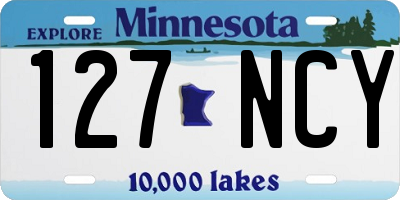 MN license plate 127NCY