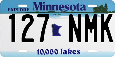 MN license plate 127NMK