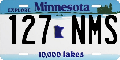 MN license plate 127NMS