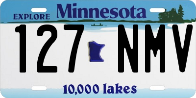 MN license plate 127NMV