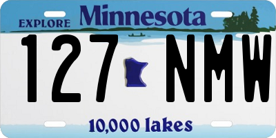MN license plate 127NMW