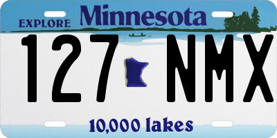 MN license plate 127NMX