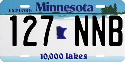 MN license plate 127NNB