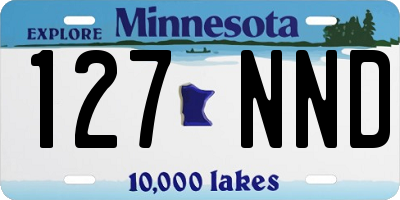MN license plate 127NND
