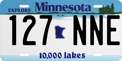 MN license plate 127NNE