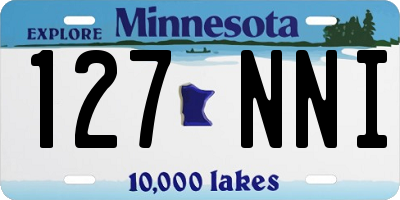 MN license plate 127NNI