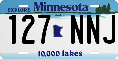 MN license plate 127NNJ