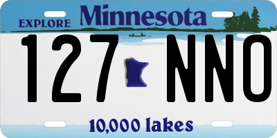 MN license plate 127NNO