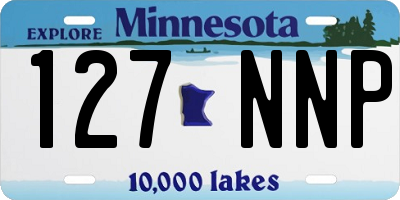 MN license plate 127NNP