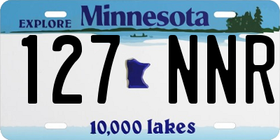 MN license plate 127NNR
