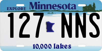 MN license plate 127NNS