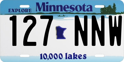MN license plate 127NNW