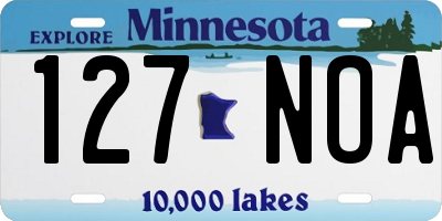 MN license plate 127NOA