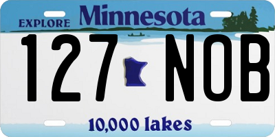 MN license plate 127NOB