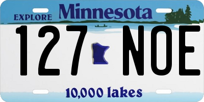 MN license plate 127NOE