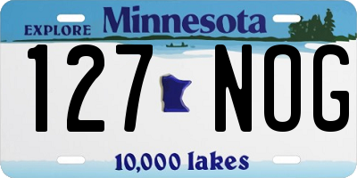 MN license plate 127NOG