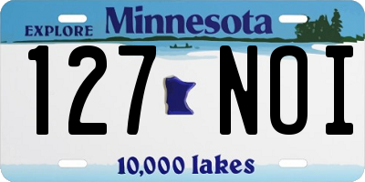 MN license plate 127NOI