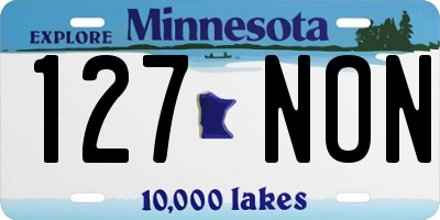 MN license plate 127NON
