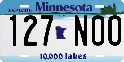 MN license plate 127NOO
