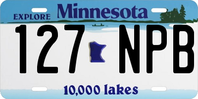 MN license plate 127NPB