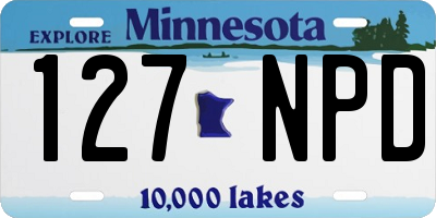 MN license plate 127NPD