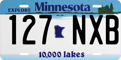 MN license plate 127NXB