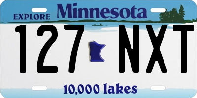 MN license plate 127NXT