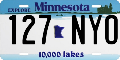 MN license plate 127NYO