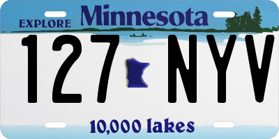 MN license plate 127NYV