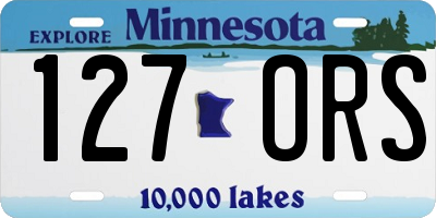 MN license plate 127ORS