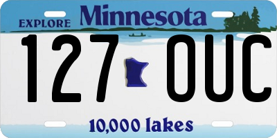 MN license plate 127OUC