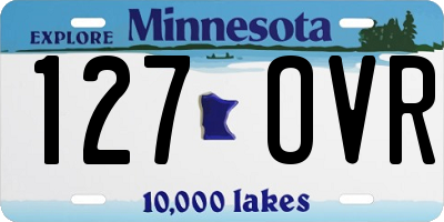 MN license plate 127OVR