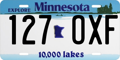 MN license plate 127OXF