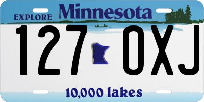 MN license plate 127OXJ