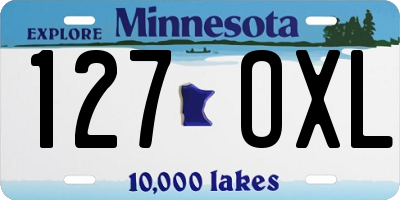 MN license plate 127OXL