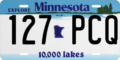 MN license plate 127PCQ