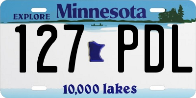MN license plate 127PDL