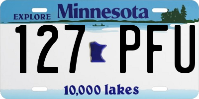 MN license plate 127PFU