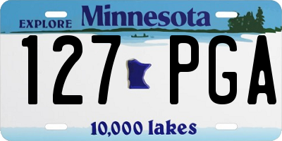 MN license plate 127PGA