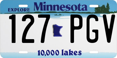 MN license plate 127PGV