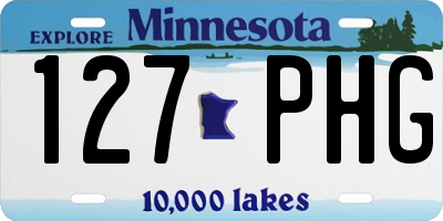 MN license plate 127PHG