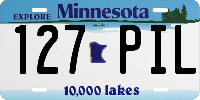 MN license plate 127PIL