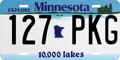 MN license plate 127PKG