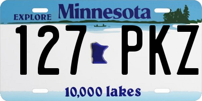 MN license plate 127PKZ