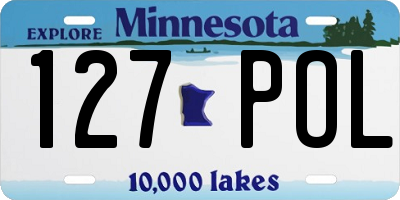 MN license plate 127POL